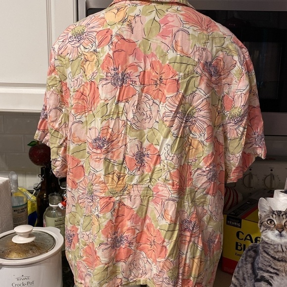 Z women's Napa Valley casual floral button short sleeve 3X - Picture 2 of 4